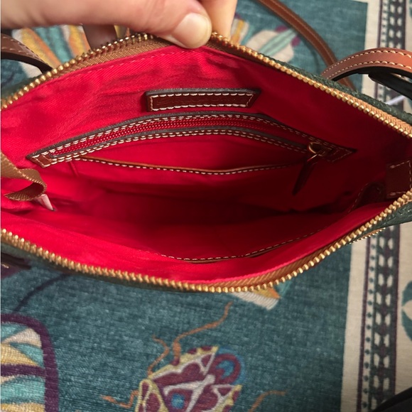 Dooney & Bourke Green Emerald Suede Leather Bag Purse - Picture 4 of 10